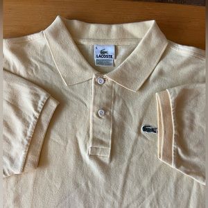 Pale Yellow Lacoste Polo Size 6